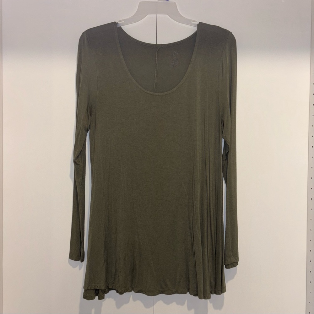 Vanity Olive Green Long Sleeve Women's Tee